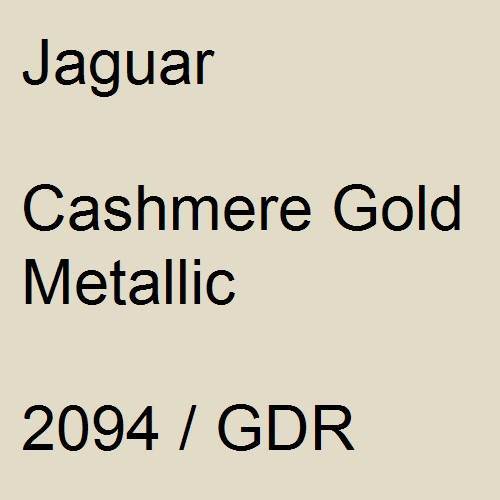 Jaguar, Cashmere Gold Metallic, 2094 / GDR.